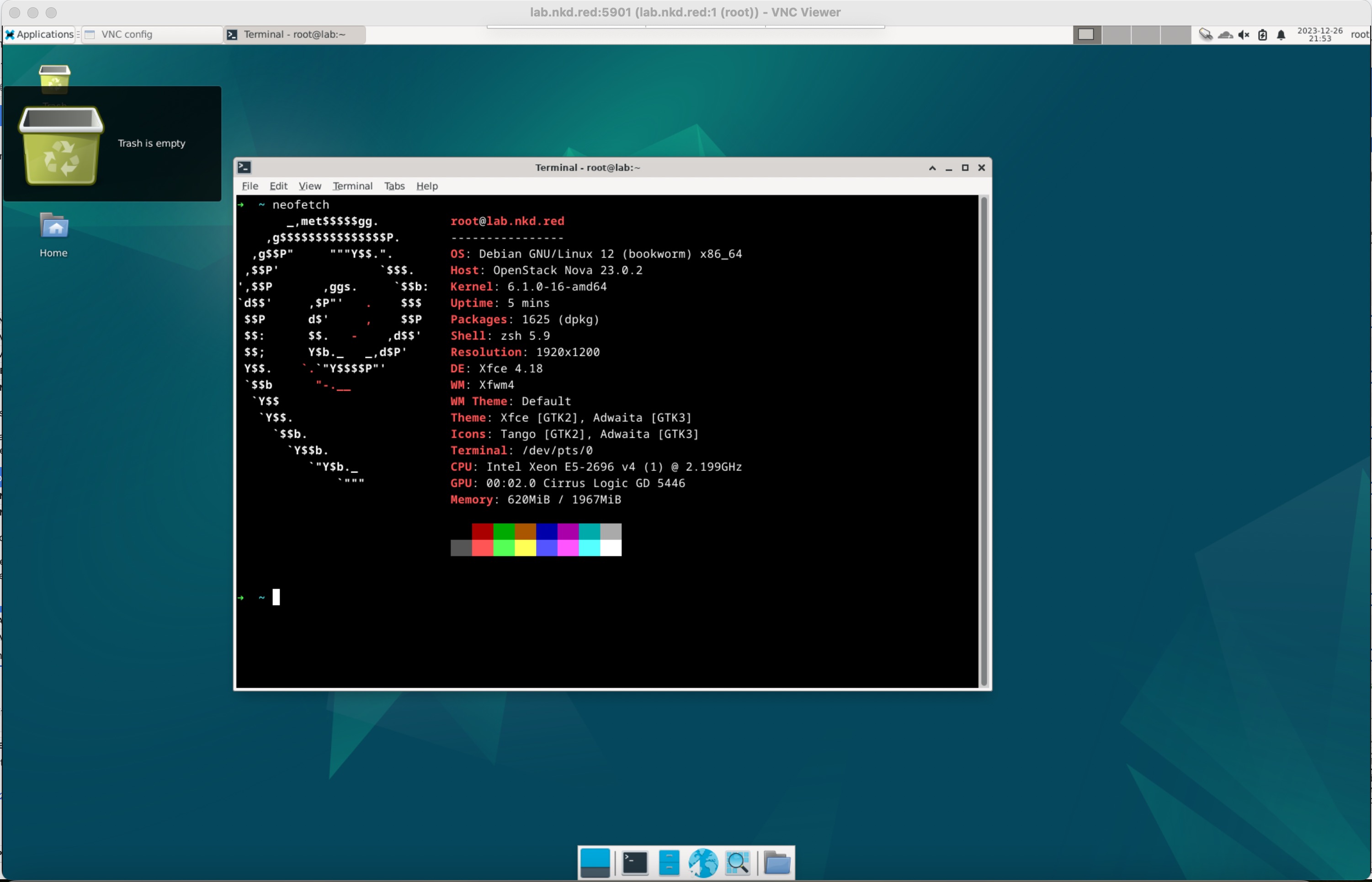 与服务器的 vnc server 连接成功