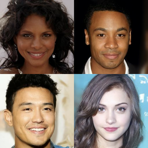 Generated samples on CelebA-HQ 256 × 256